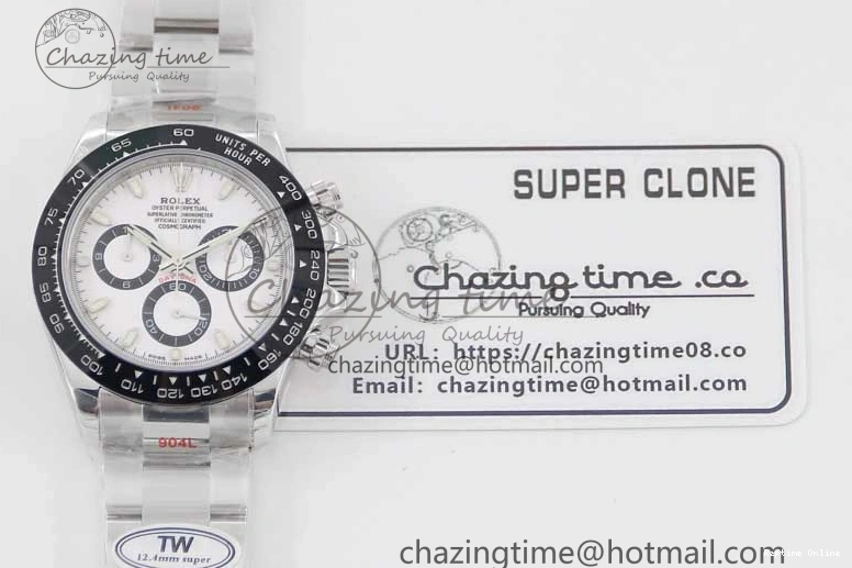 0120 ModernLook Daytona 116500 SS TWF 1:1 Best Edition 904L Steel White Dial on SS Bracelet A 2408